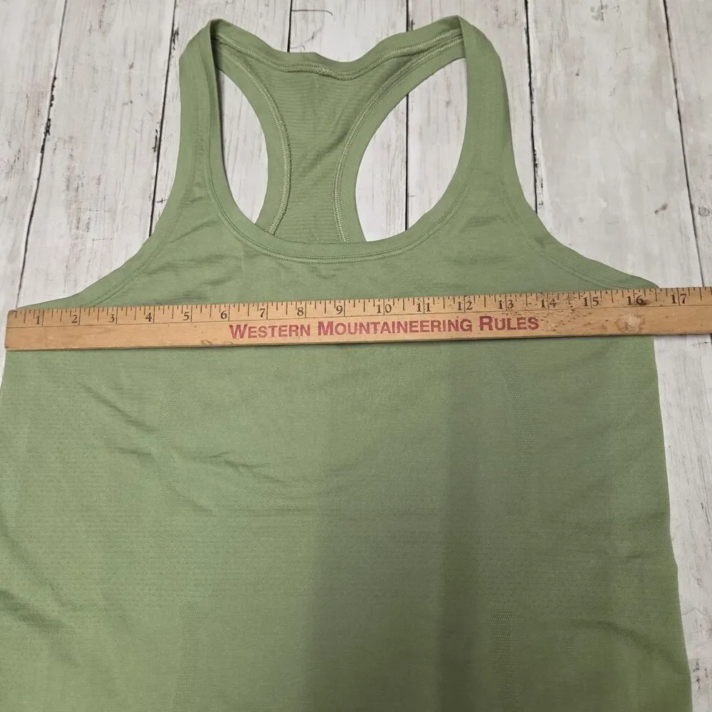 Lululemon Sage Olive Green Swiftly Tech Racerback Tank Top 2.0 Race Length 8 N/T